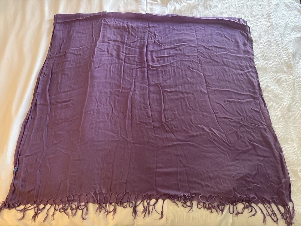 Purple Scarf Shawl Soft Fringe Whimsigoth Indie Boho Festival Travel Y2K
